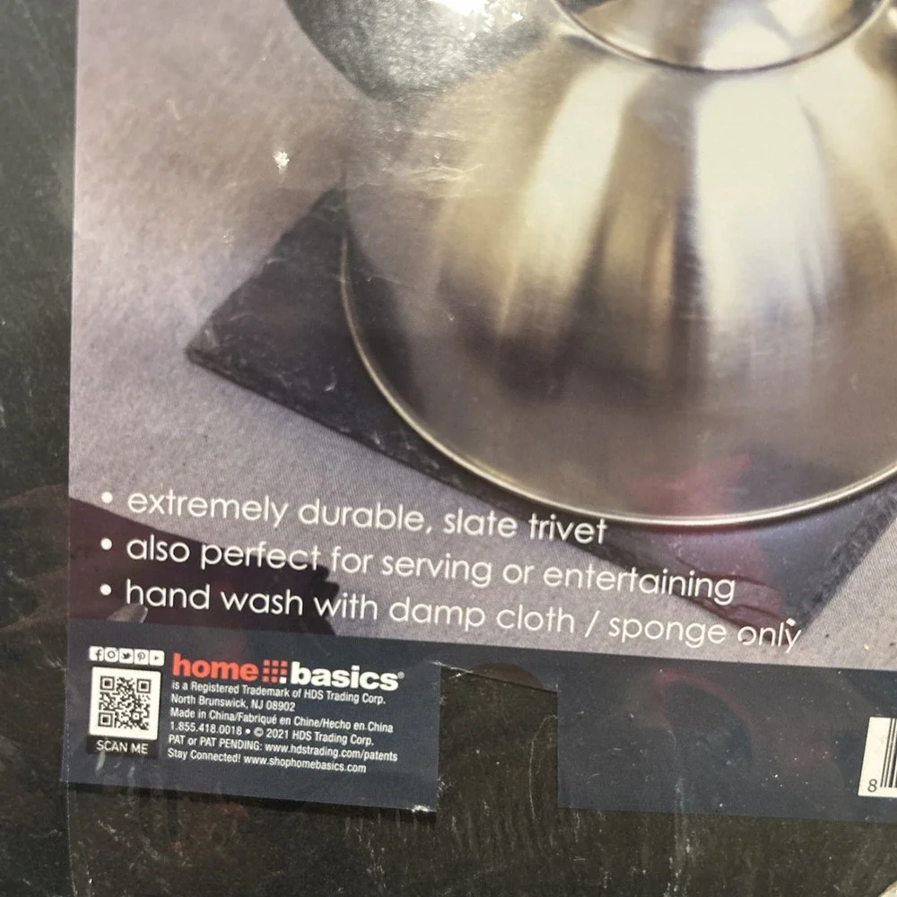 Home Basics Slate Trivet 8x8